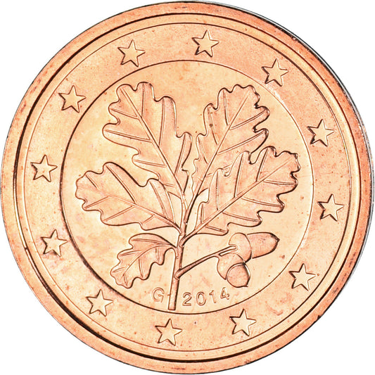 NEMECKO - BUNDESREPUBLIK, 
  
  2 euro centy, 
  
  2014