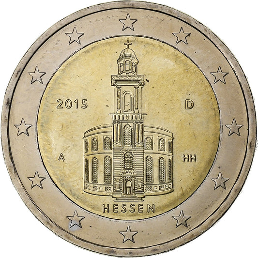 Nemecko, 
  
  2 eurá, 
  
  Bundesländer - "Hesensko"