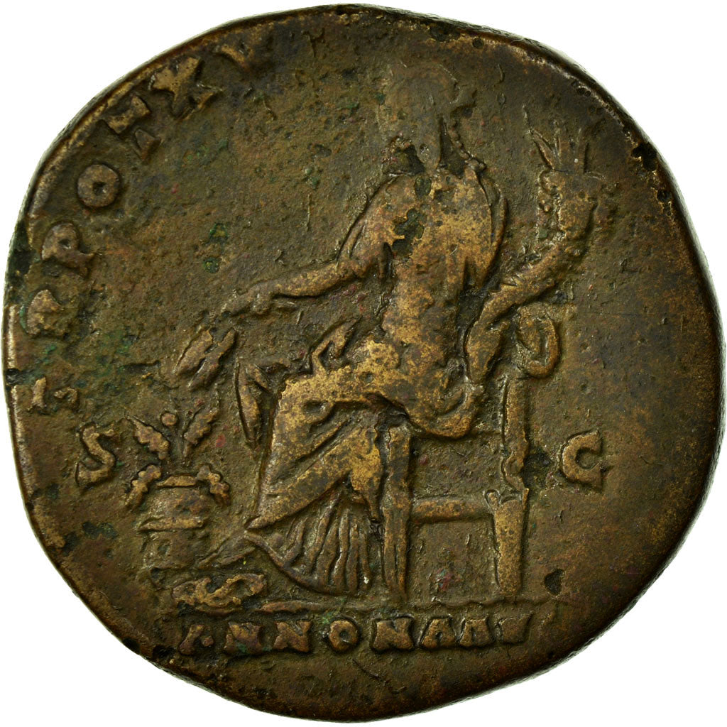 Antoninus Pius,
 
 sestertius,
 
 Meď